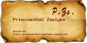 Princzenthal Zselyke névjegykártya